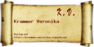 Krammer Veronika névjegykártya